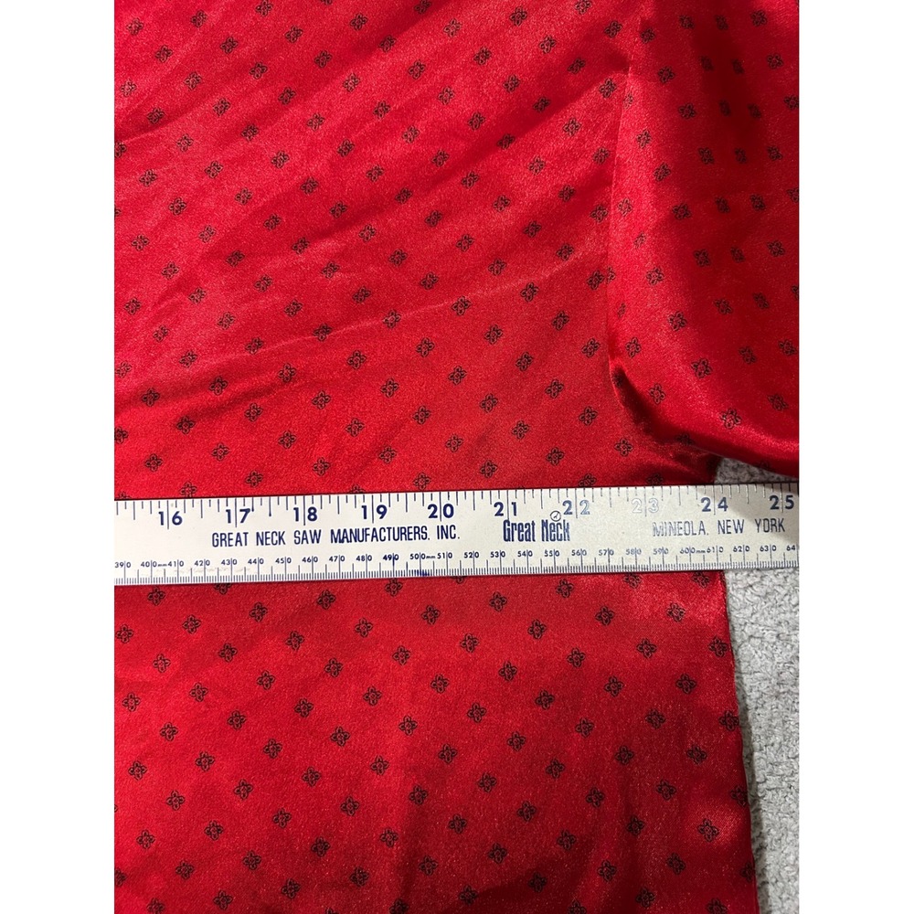Victoria's Secret Pajama Top 80s Vintage M Red Gold Label Satin Coquette Retro - Picture 4 of 8